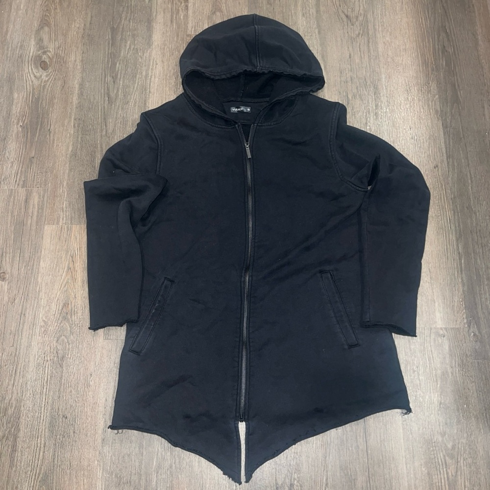 Vitaly Black Hooded Zip-Up hoodie jacket